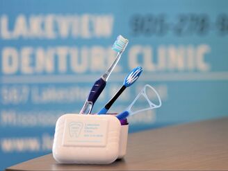 Toothbrush, denture brush, tongue scraper, denture container, denture box, denture clinic